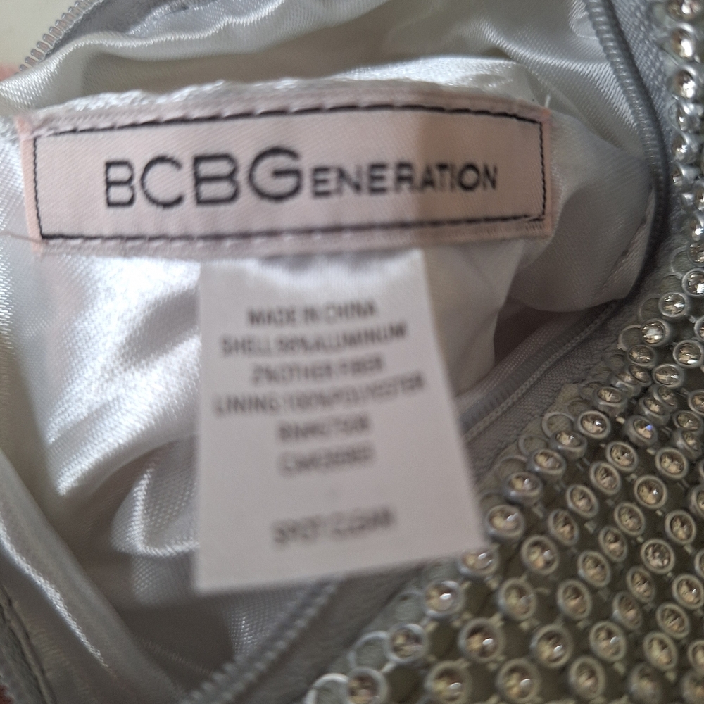 Bcbgeneration Silver Clutch Glamorous Metallic Me… - image 4